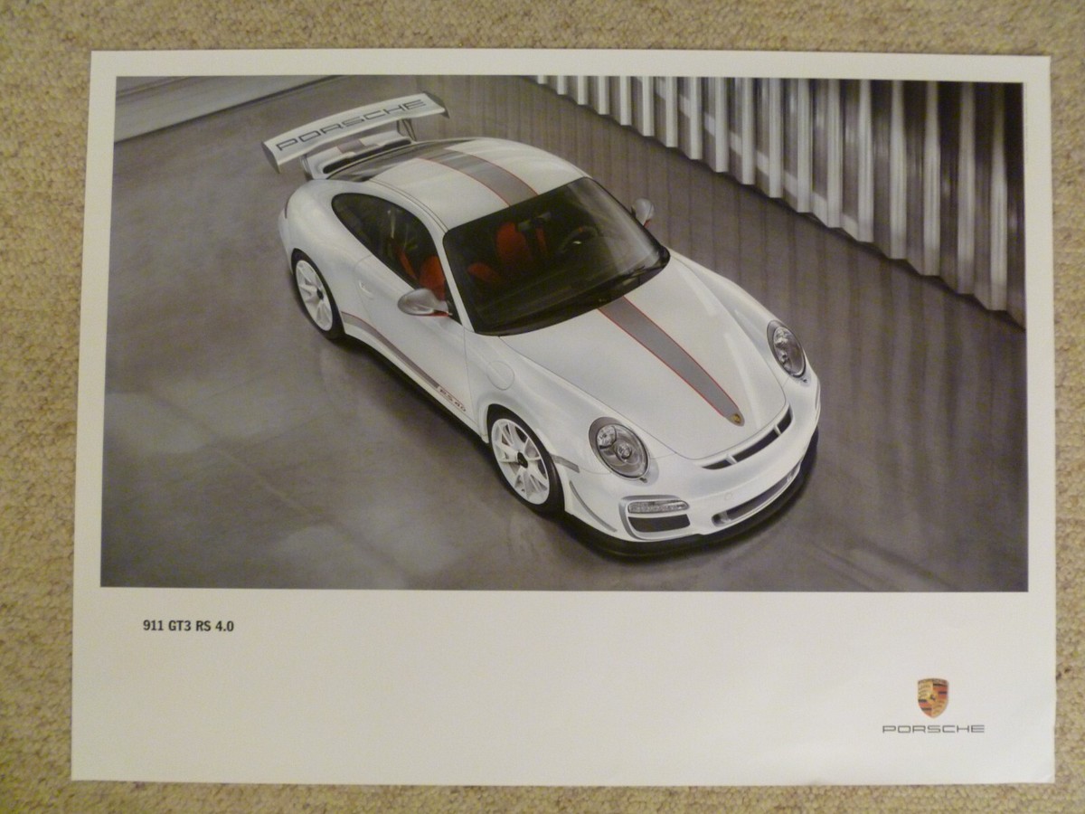 ポルシェ 911 GT3 RS 4.0 ポスター 2011 Porsche 911 GT3 RS 4.0 Coupe Showroom Advertising Poster RARE