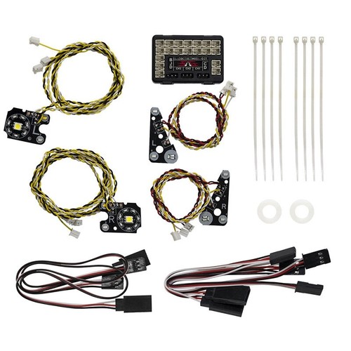 Kit D'éclairage LED Avant/arrière Pour TRX4 – Phares Et IC Pour 1/10 RC Crawler – Noir/jaune/rouge