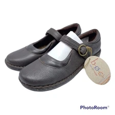 b.o.c kids Girl's 4.5 Luna Brown Leather Mary Jane Buckle Flat NEW with tags