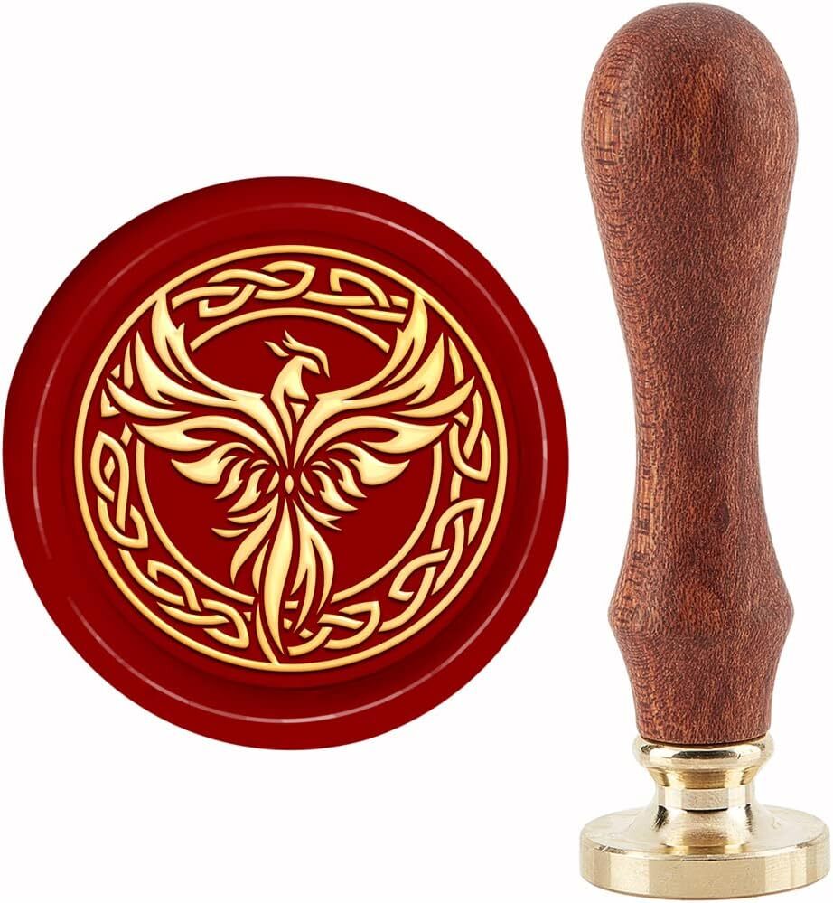 CRASPIRE Vintage Brass Love Dove Sealing Wax Stamp - 30mm With Wooden Handle For Letters & Invitations