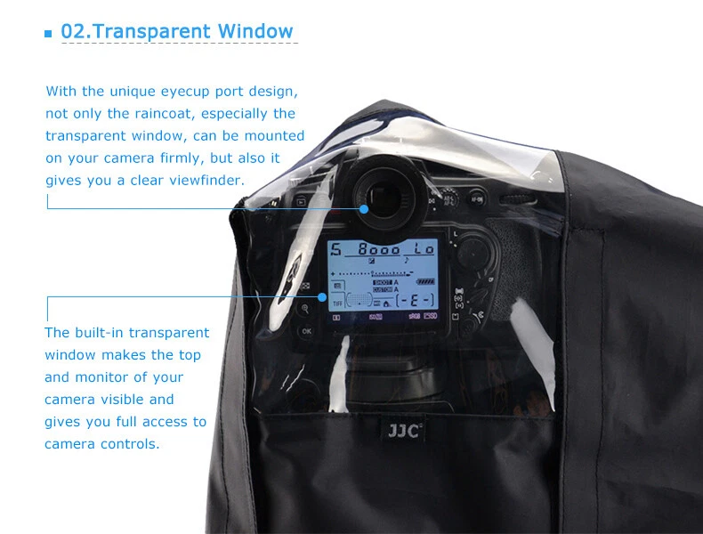Protector de cubierta de lluvia impermeable para cámara JJC para Canon EOS 5D Mark III 7D Mark II Foto 4 de 4