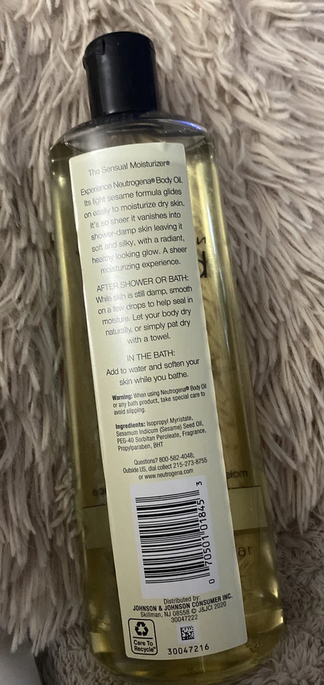 Neutrogena Aceite Corporal Fórmula Sésamo Ligero Piel Seca Hidratante e Hidratante Cuerpo Foto 2 de 2