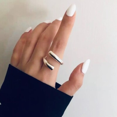 925 Sterling Silber Ring, klobiger verstellbarer Ring, Bypassring, Wickelring