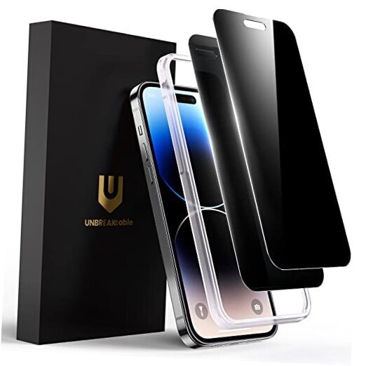 Privacy Screen Protector for iPhone 14 Pro, Shatterproof Tempered Glass [True