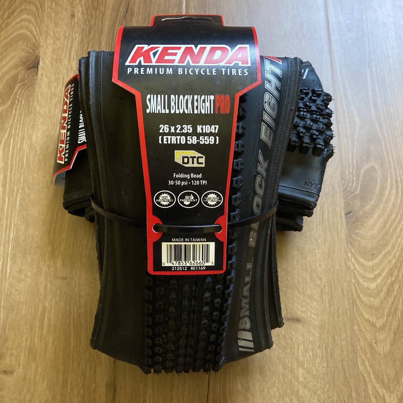 KENDA Small Block 8 PRO K1047 Folding MTB Bike Tire 26x2.35 120 TPI Black 2 Pack
