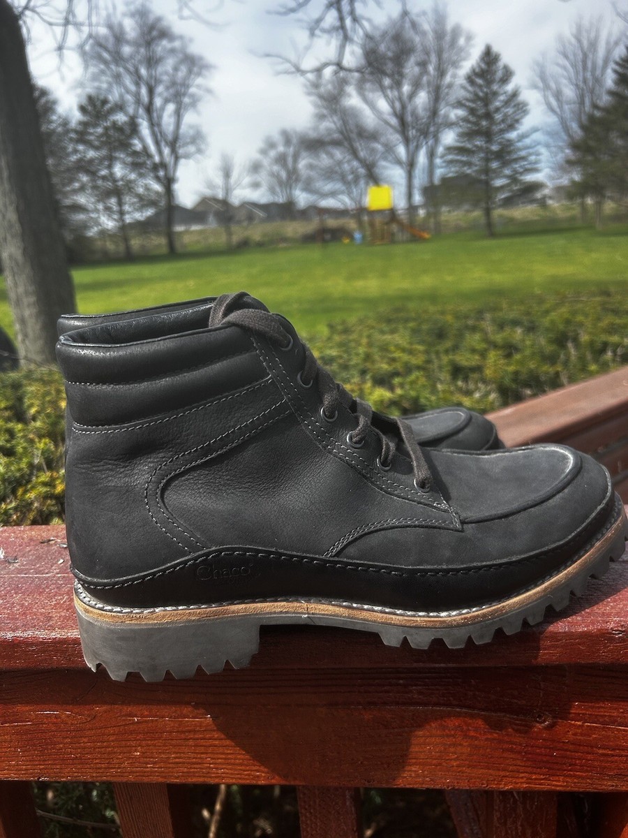 Chaco Yonder Mens 8.5 Boots Black Laceup Hiking Leather  display picture 3
