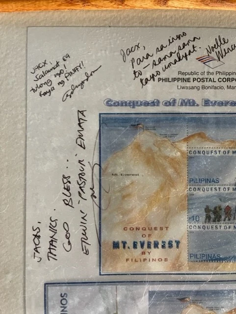 Filipinas 2006 Conquista del Monte Everest por filipinos firmado único en su clase Foto 2 de 4