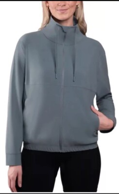 🩷 Kirkland athletic top Full Zip Jacket coat Gray Size L large new costco 