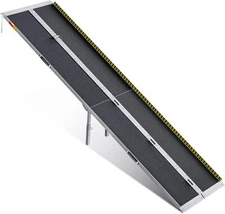VNN Folding Aluminum Wheelchair Ramp 2/3/4/5/6/7/8/10 ft Mobility Ramp 600 lbs
