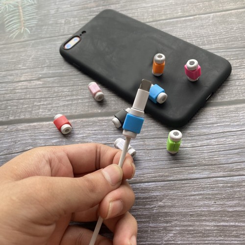 10Pcs USB Cable Protector Earphone Wire Cord Silicone Cover Data Charger Sleeve - Picture 4 of 12