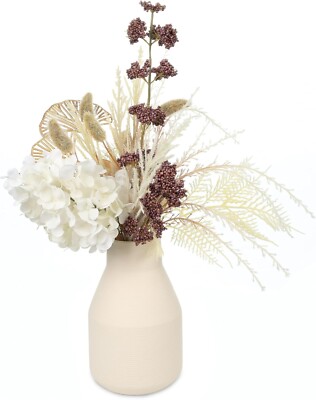 20 Inch Artificial Flowers with Vase - Silk Flowers Simulation Flowers Fake Flow