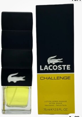 (133,32EUR/100ML) LACOSTE - CHALLENGE 75ML AFTER SHAVE LOTION SPRAY SEALED BOX