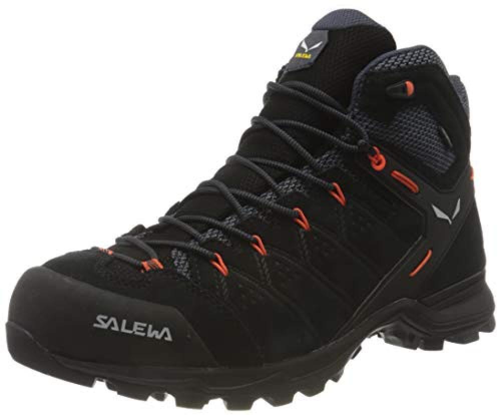 (TG. 42 EU) SALEWA Ms Alp Mate Mid Wp, Scarponi da trekking Uomo, Black Out/Fluo