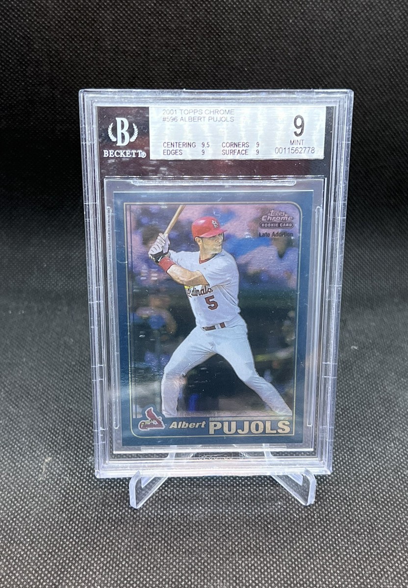 2001 Topps Chrome Albert Pujols RC #596 Rookie Card BGS 9 MINT