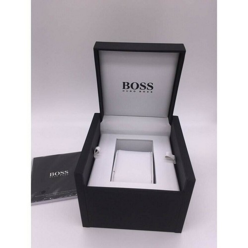 NEW HUGO BOSS AEROLINER HB1512567 BLACK/LEATHER CHRONOGRAPH QUARTZ MENS WATCH - Picture 8 of 8