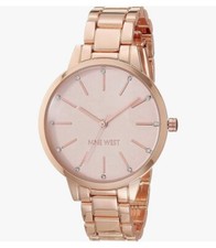 Nine West Rose Gold Tone Watch With Quartz Movement And Data Display