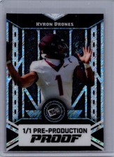 Kyron Drones 2024 Leaf Football 1/1 Pre Production Proof