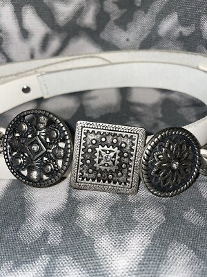Lorena Antoniazzi Firenze Vintage White Womans Leather Metal  display picture 2