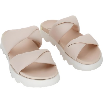 Sorel Women's Vibe Twist Slip-On Slides Nova Sand Chalk 8.5M