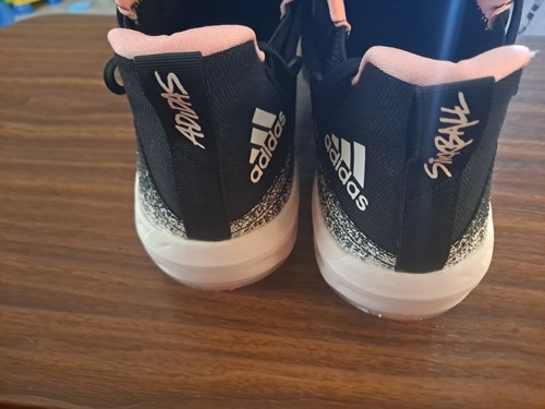Adidas Icon V Stickball Baseball Cleats Mens Size 13 EH2377 Black Pink Chalk - Picture 2 of 4