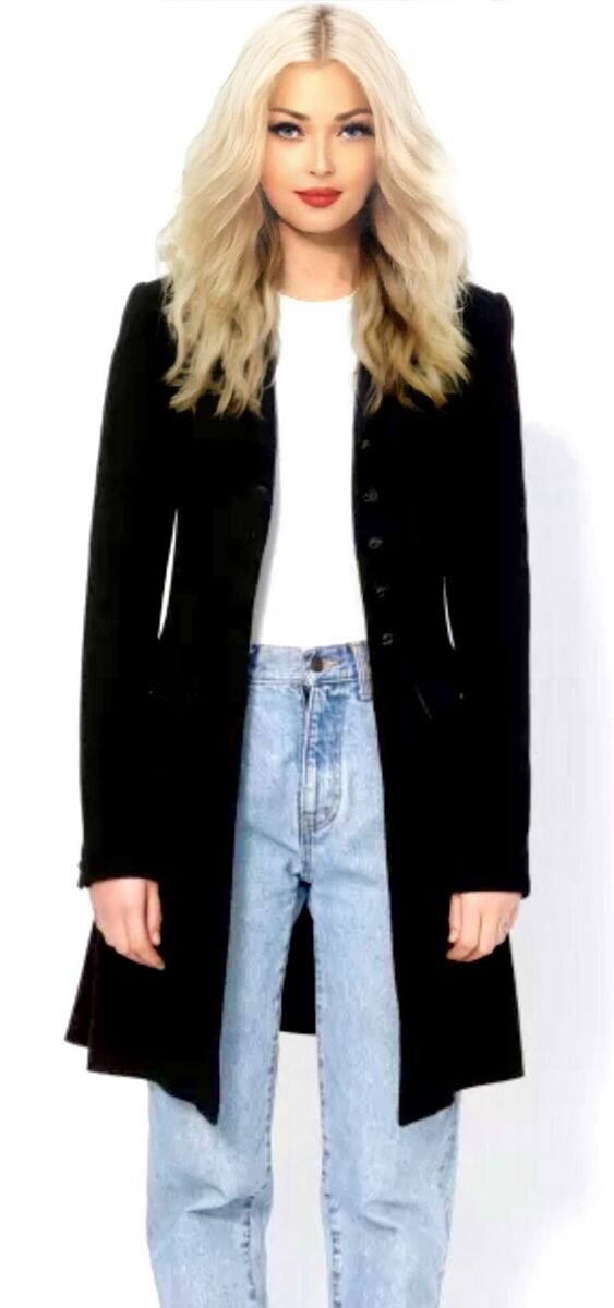Chanel Vintage 2006 Black Long Coat 34 36 38 2 4 6 Jacket Chanel Vintage 2006 Black Long Coat 34 36 38 2 4 6 Jacket