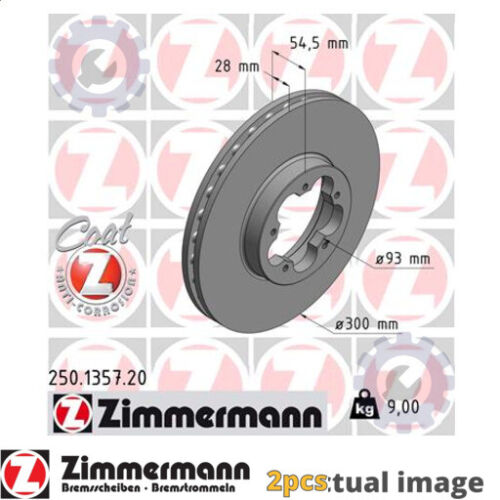 2X NEW BRAKE DISC FOR FORD TRANSIT PLATFORM CHASSIS FM FN GZFC H9FB UHFA - Picture 1 of 7