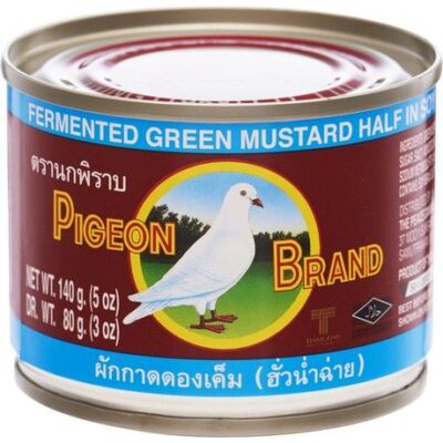 PIGEON Fermentierter Senf in Sojasoße (140g) | eingelegter Senfkohl fermentiert 