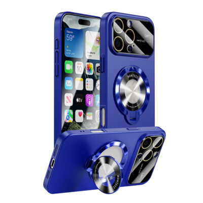 For iPhone 16 17 Pro Max 15 14 13 12 11 Magnetic Mag Safe Case Stand Lens Cover