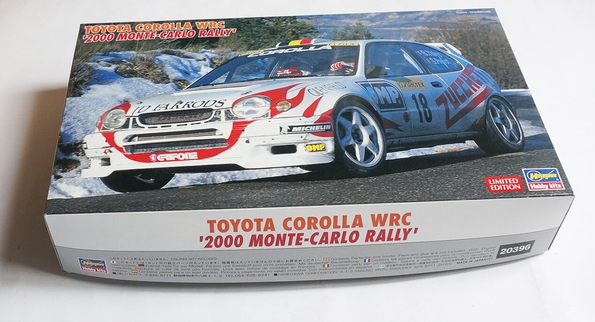 HASEGAWA 1/24 Toyota Corolla WRC 2000 Monte-Carlo Rally #20396