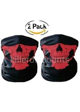 2 Ghost Biker Skull Hood Face Mask Motorcycle Ski Balaclava CS Sport Helmet