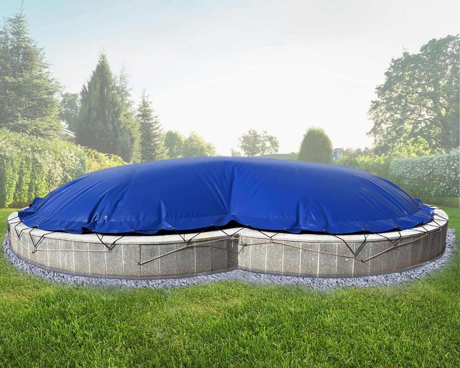 Hinchable Forma de Ocho Cubierta para Piscina Lona Camión 670 G/M ² ( Stock )