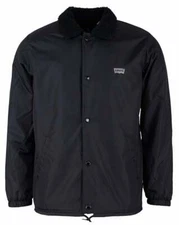 Levi's Men's Sherpa Fleece Lined Water Repellent Snap Up Coach Jacket 35474-0003