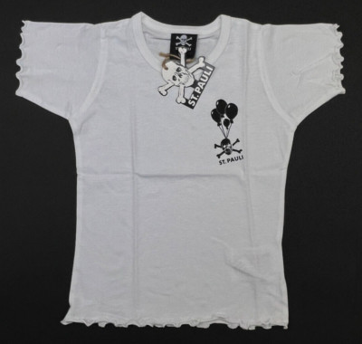FC St. Pauli T-shirt football size 116 kids-skull logo #t013