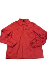 Neff Full Zip Red Work Jacket W/Pockets Men's Sz Med