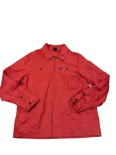 Neff Full Zip Red Work Jacket W/Pockets Men's Sz Med
