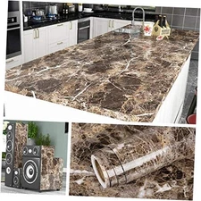  24 Inch Wide Countertop Contact Paper Wallpaper for 24 X 197 Inch Brown Marble