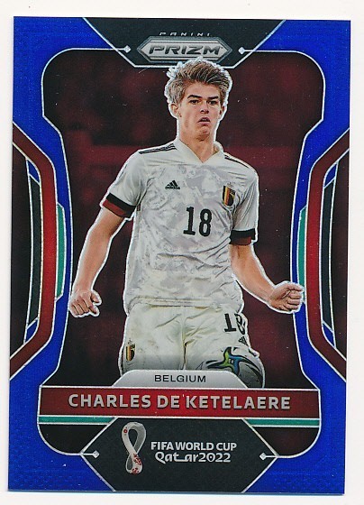 CHARLES DE KETELAERE 2022 PANINI PRIZM BLUE FIFA WORLD CUP #15 SP #226/299 MINT