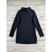 Athleta Cozy Karma Asym Sweatshirt Dress Womens Medium Black
