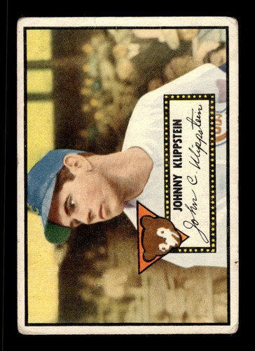 Johnny Klippstein #148 1952 Topps card