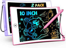 10In 2 Pack LCD Writing Tablet Coloring Doodle Board Drawing Sketch Pad for Kids