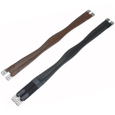 Jeffries Falcon Atherstone English Leather Girth with Elastic End - 60" Black