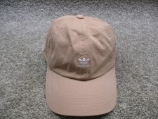 Adidas Hat Cap Strap Back Mens Tan Khaki Embroidered Trefoil Originals Dad