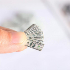 1:12 Dollhouse Miniature Scene Model Mini 200 Pieces Dollar Bills Set Multicolo