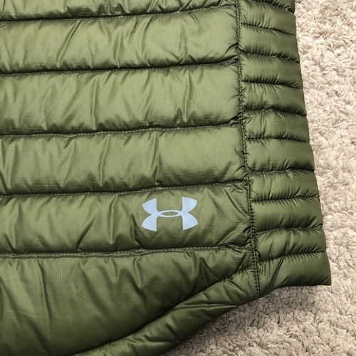 Under Armour Vest Mens Med Green ColdGear Infrared Storm Primaloft Down Puffer - Picture 8 of 15