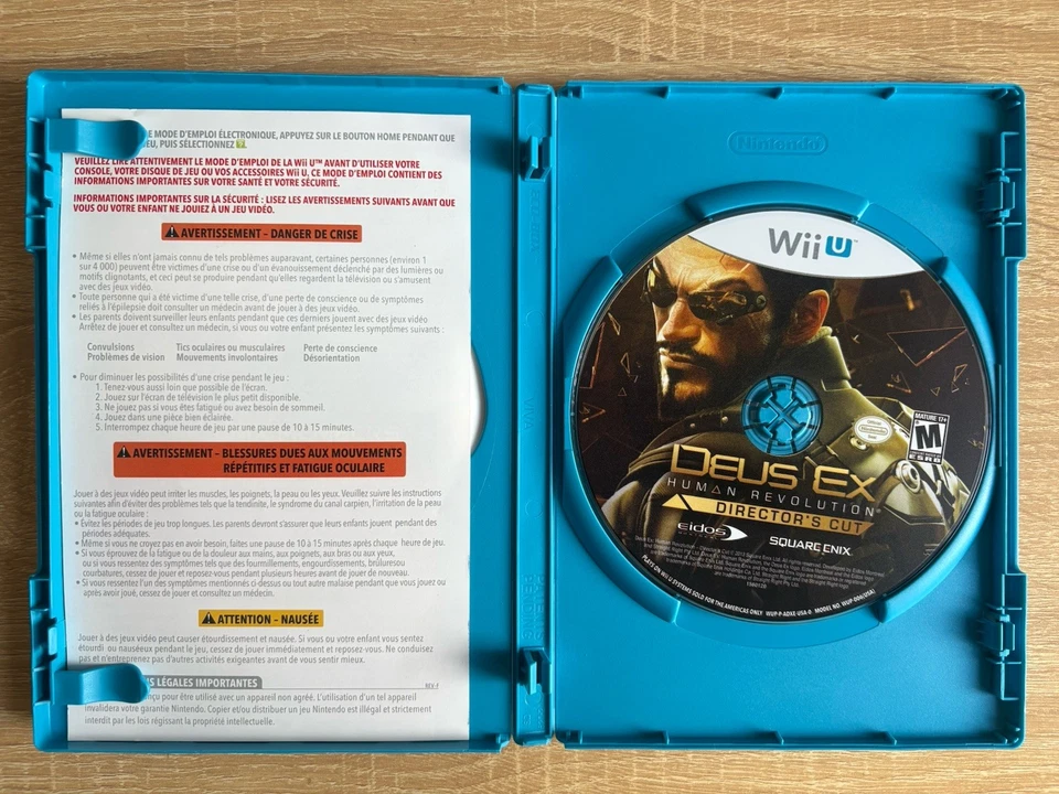 Deus Ex: Human Revolution - Director's Cut (Nintendo Wii U, 2013) CIB - Image 3 of 4