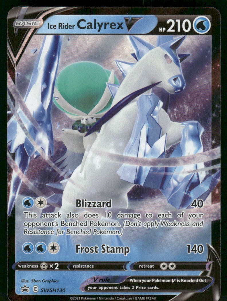 Ice Rider Calyrex V - SWSH130 Promo Holo Pokemon NM