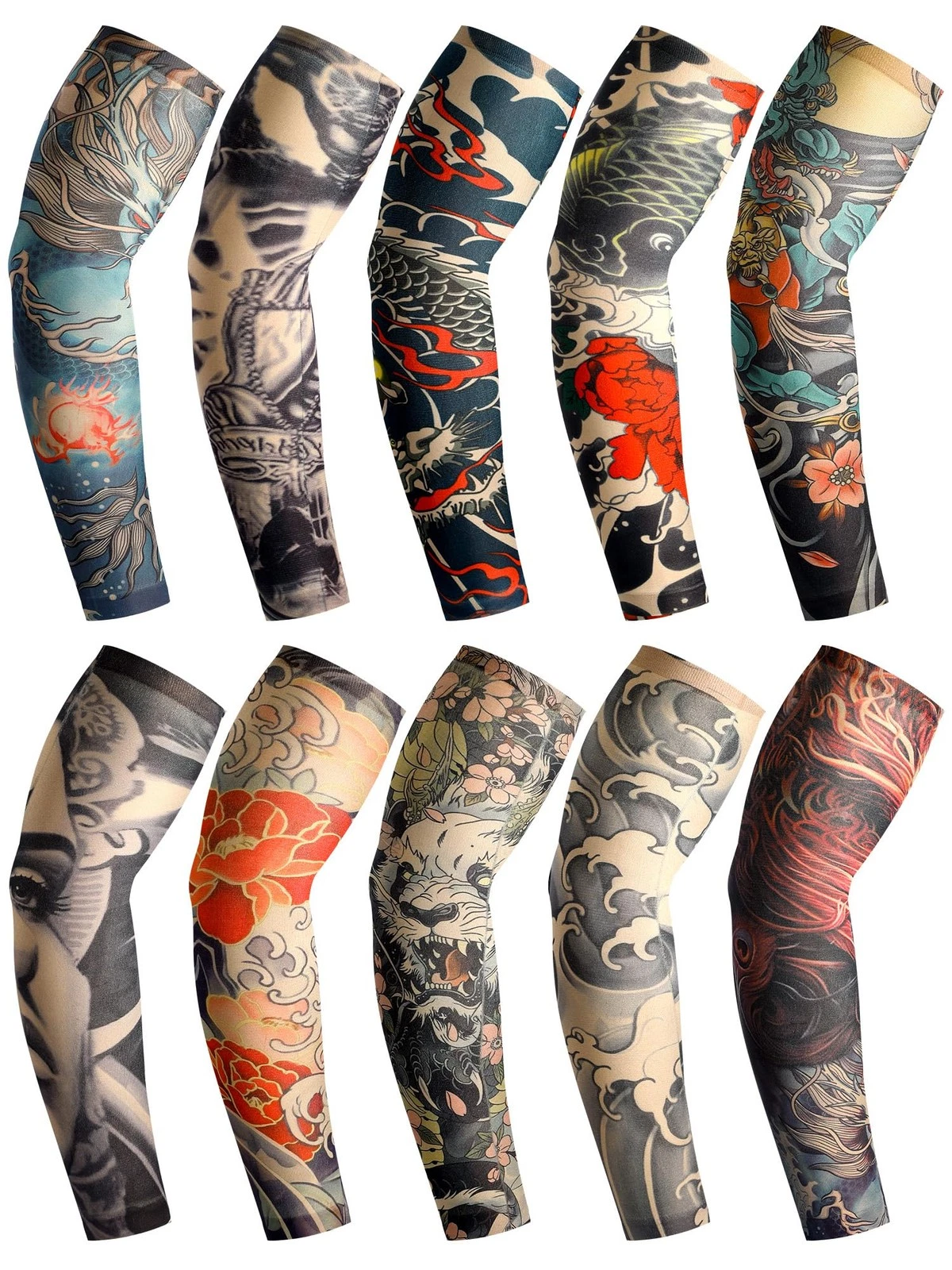 20 Pcs Men's Cooling Arm Sleeves Long Fingerless Arm Cover UV Sun Protection
Opens in a new window o