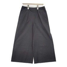 MARGARET HOWELL Washed yarn-dyed poplin trousers 2 wide Pants C.gray 6-0329G  