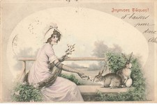 Illustrator #25199 Wien Frohe Ostern Num 178 Kaninchen Hasen Eier Weiblich