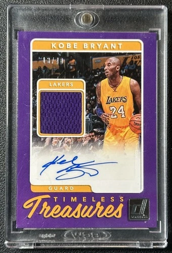 KOBE BRYANT 2017-18 PANINI DONRUSS TIMELESS TREASURES GU JERSEY AUTO 13/40 HOF